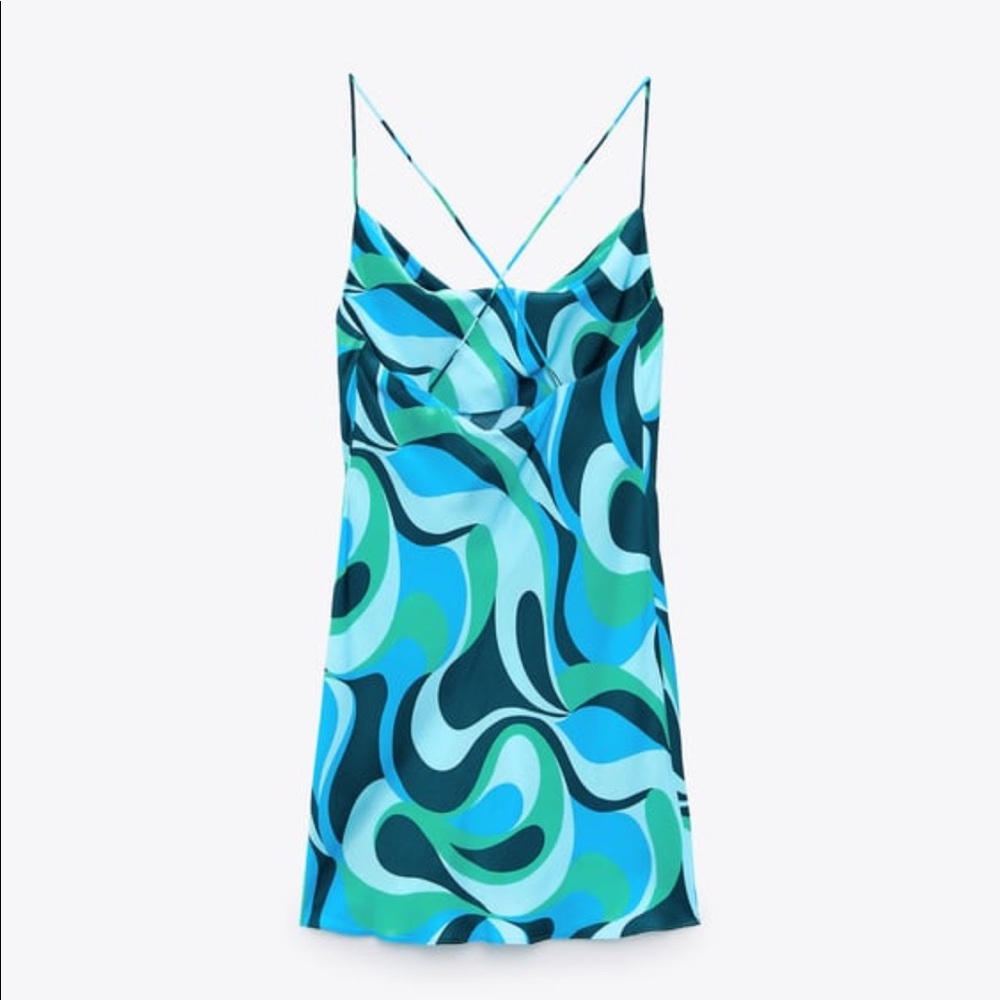 Different shades of blue Zara dress